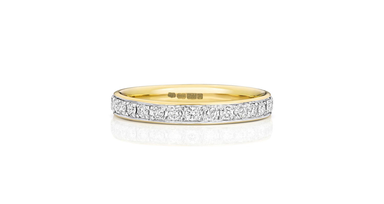 18ct Yellow Gold Diamond Full Eternity Ring